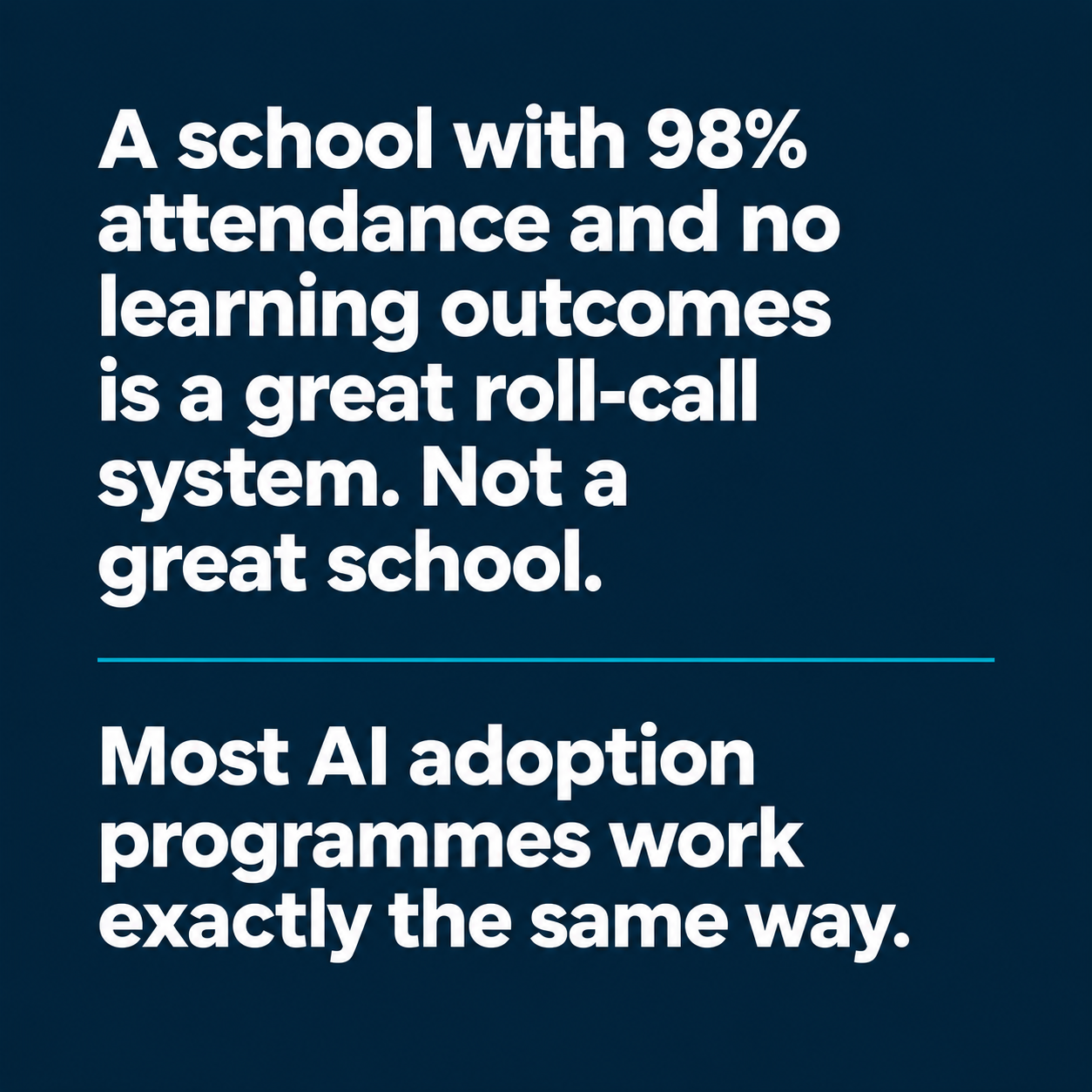 AI ROI School Attendance Analogy – Automation Consulting