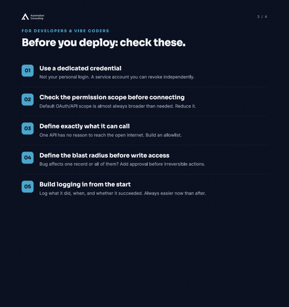 AI Automation Developer Deployment Checklist – Automation Consulting