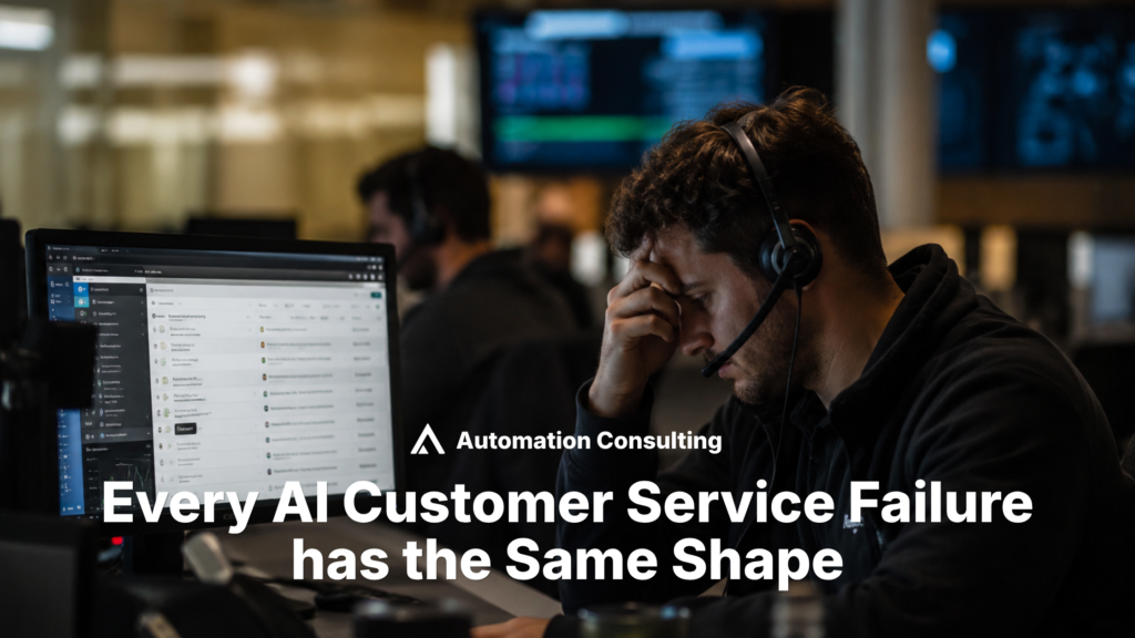 Every AI Customer Service Failure has the Same Shape