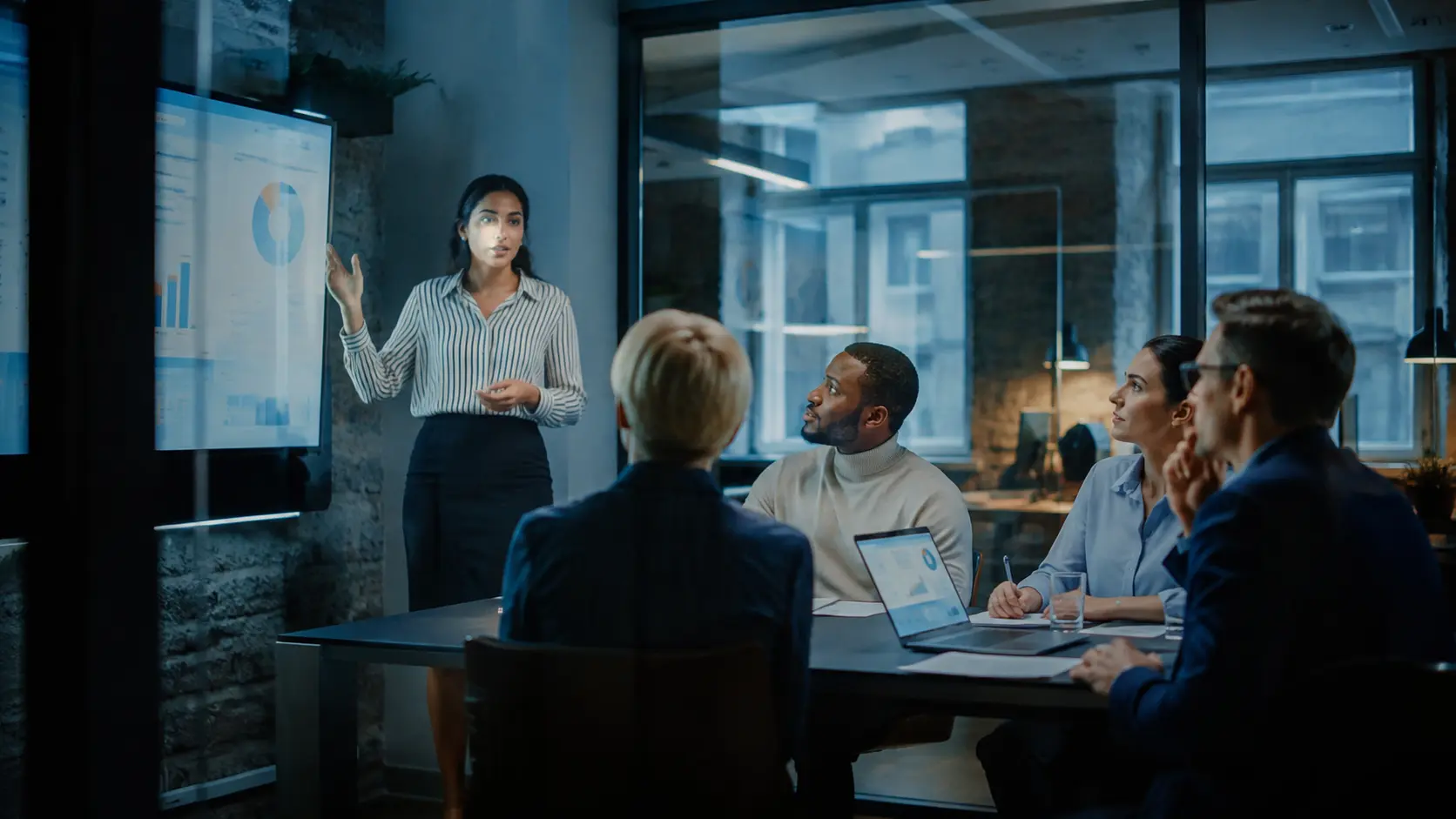 IT consultants reviewing a technology roadmap and systems audit