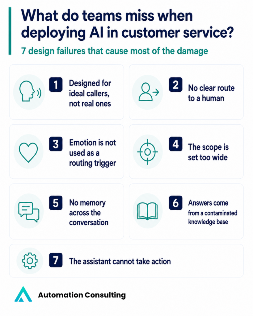 What do teams miss when deploying AI in customer service - Automation Consulting